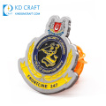 Insignia de capellán de seguridad de sheriff militar de esmalte 3d personalizado de aleación de zinc de metal personalizado de alta calidad